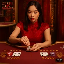 Gigaspinz - Baccarat en Direct - Croupier en Direct Evolution Gaming